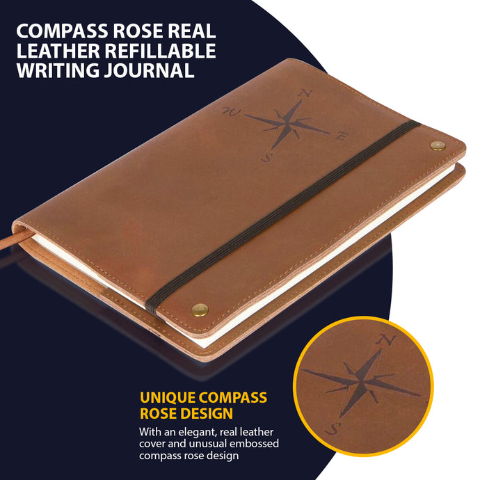 Leather Refillable Writing Journal - The Amazing Office